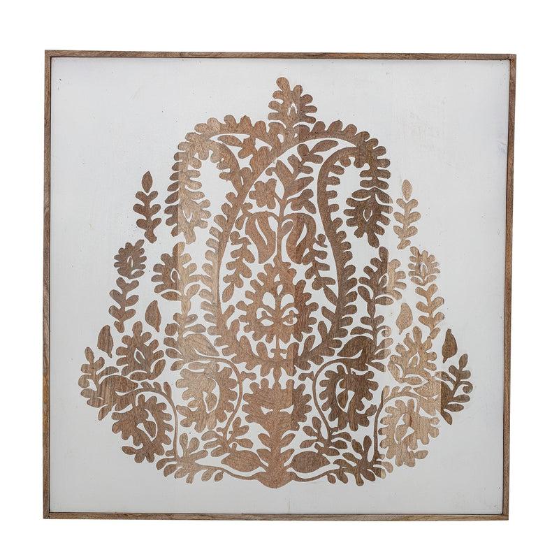 Bloomingville CREATIVE COLLECTION Nevil Wanddekoration, Weiá, Mangoholz