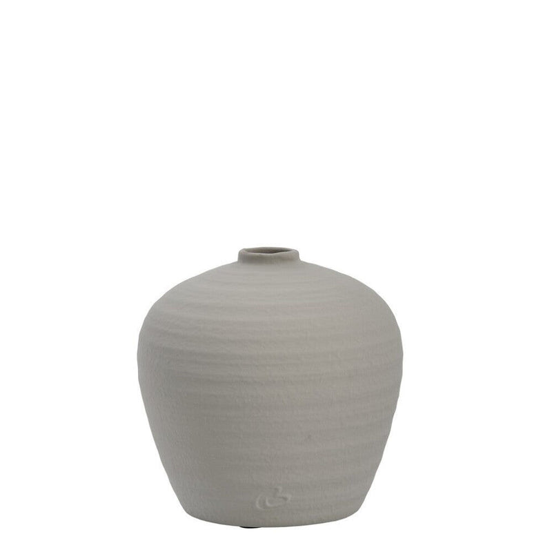 Lene Bjerre Vase Catia Grau 20cm Schlussverkauf