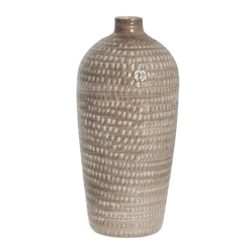 Lene Bjerre Bodenvase Cassandra Beige/Braun, H35cm Fabrikverkauf