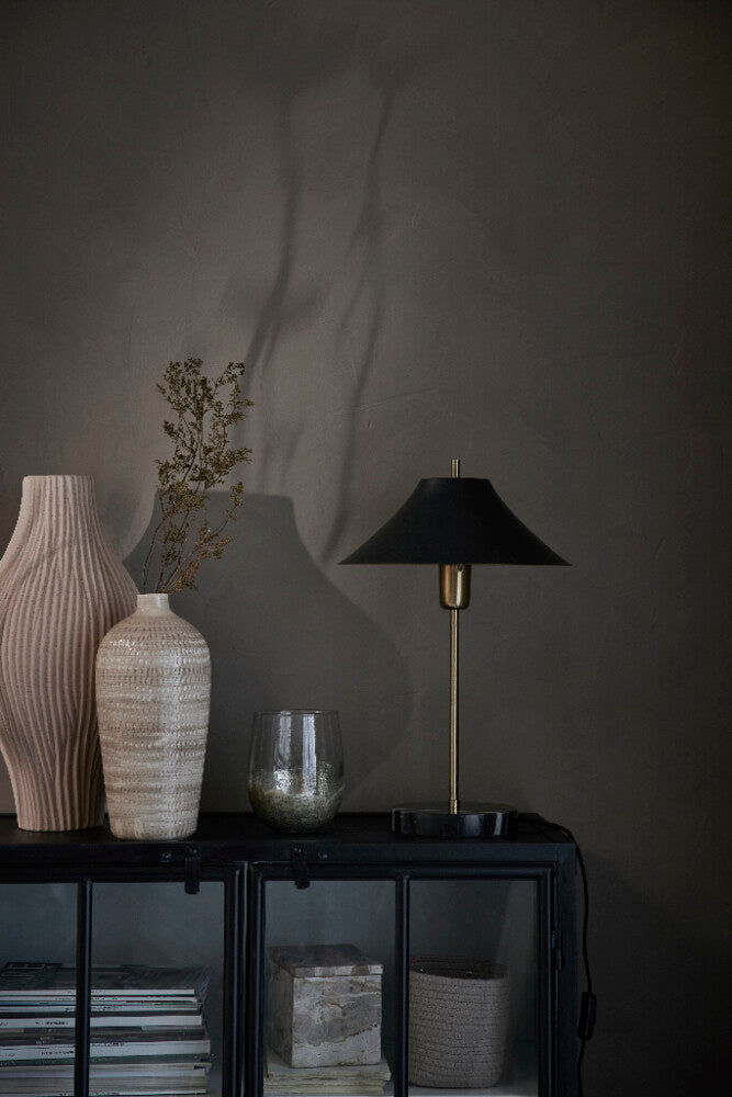 Lene Bjerre Bodenvase Cassandra Beige/Braun, H35cm Fabrikverkauf