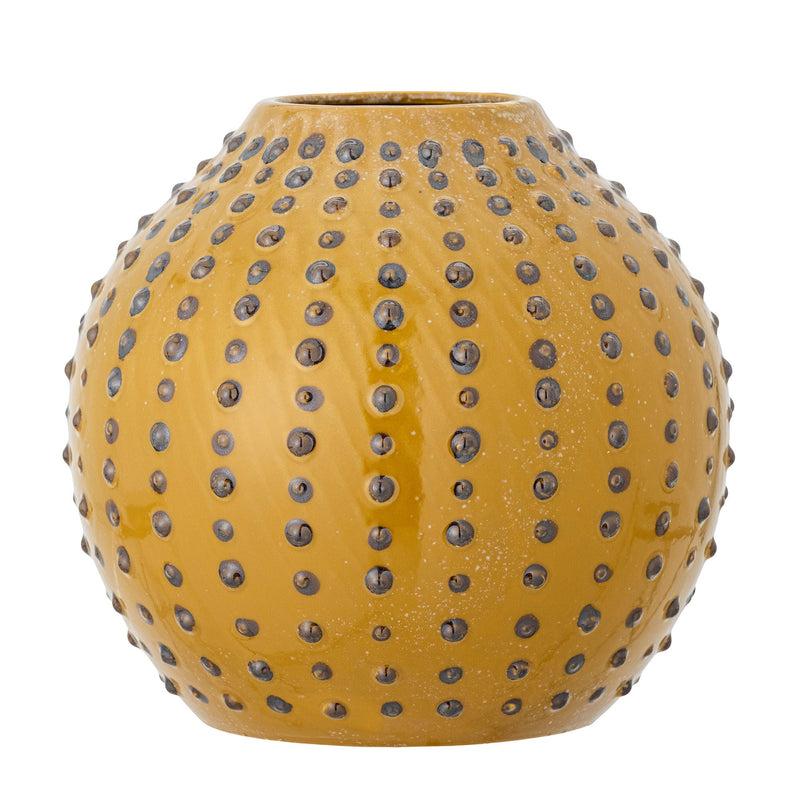 Bloomingville Creative Collection Toofan Vase, Gelb, Steingut