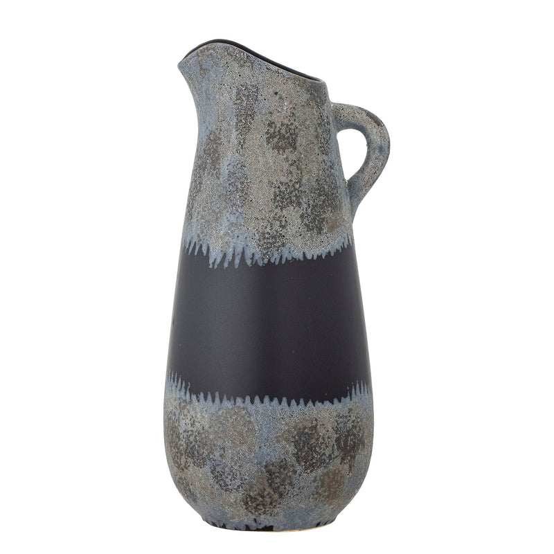 Bloomingville Creative Collection Khumo Vase, Schwarz, Steingut