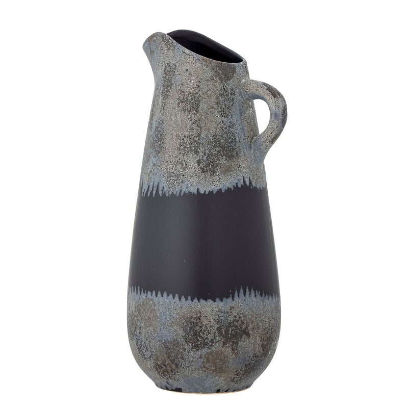 Bloomingville Creative Collection Khumo Vase, Schwarz, Steingut Cyber Monday