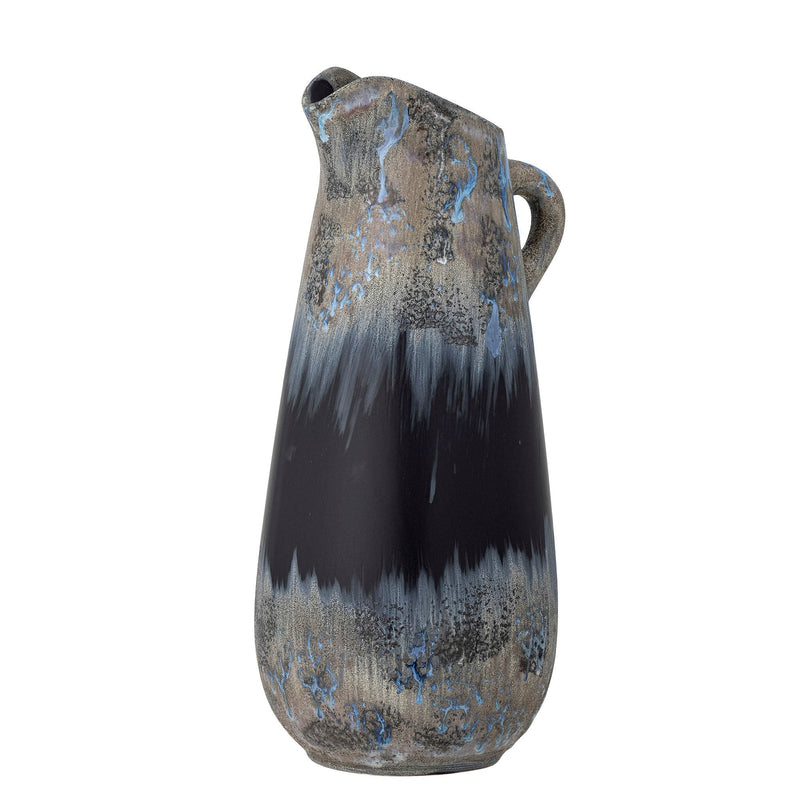 Bloomingville Creative Collection Khumo Vase, Schwarz, Steingut Cyber Monday