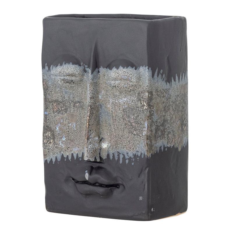 Bloomingville Nasru Vase, Schwarz, Steingut Osterangebot