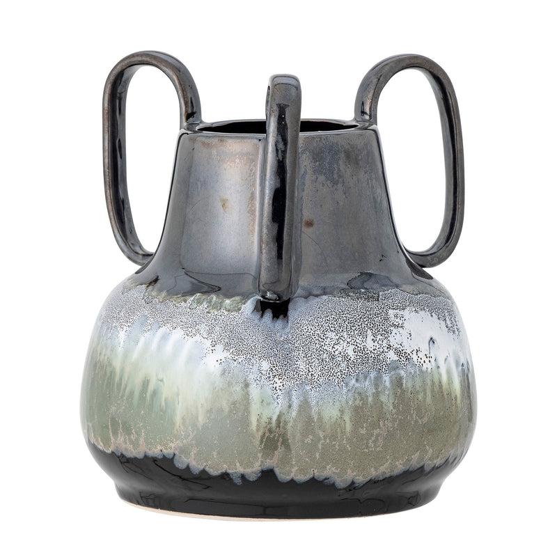 Bloomingville Creative Collection Selim Vase, Schwarz, Steingut Muttertagsangebot