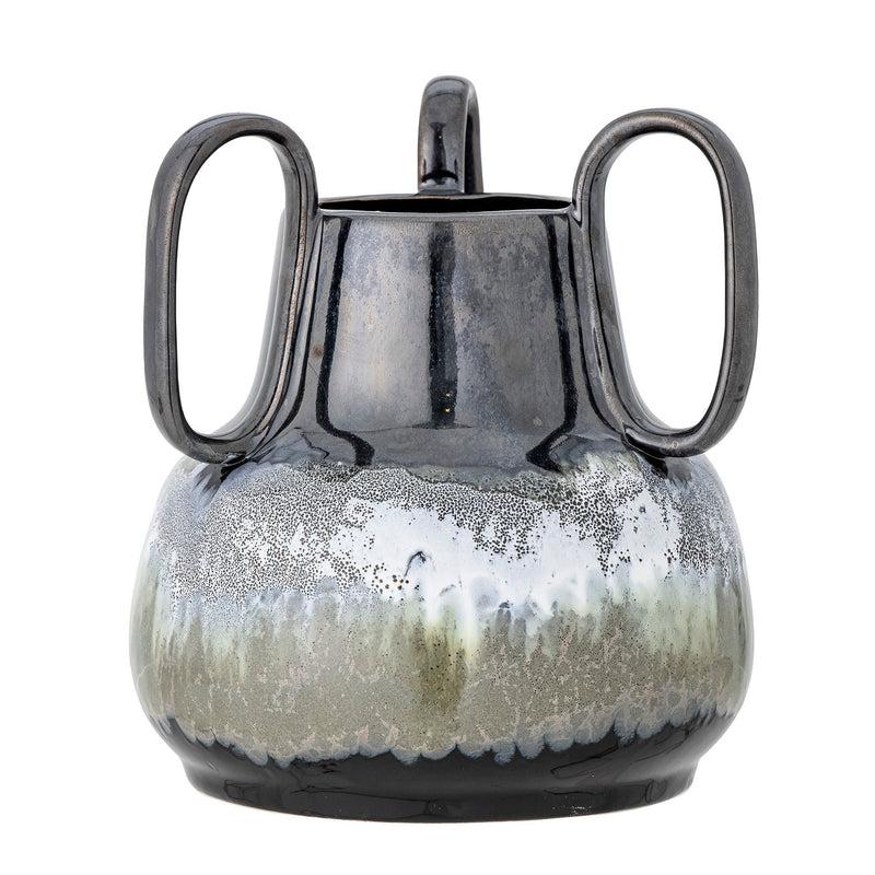 Bloomingville Creative Collection Selim Vase, Schwarz, Steingut Muttertagsangebot