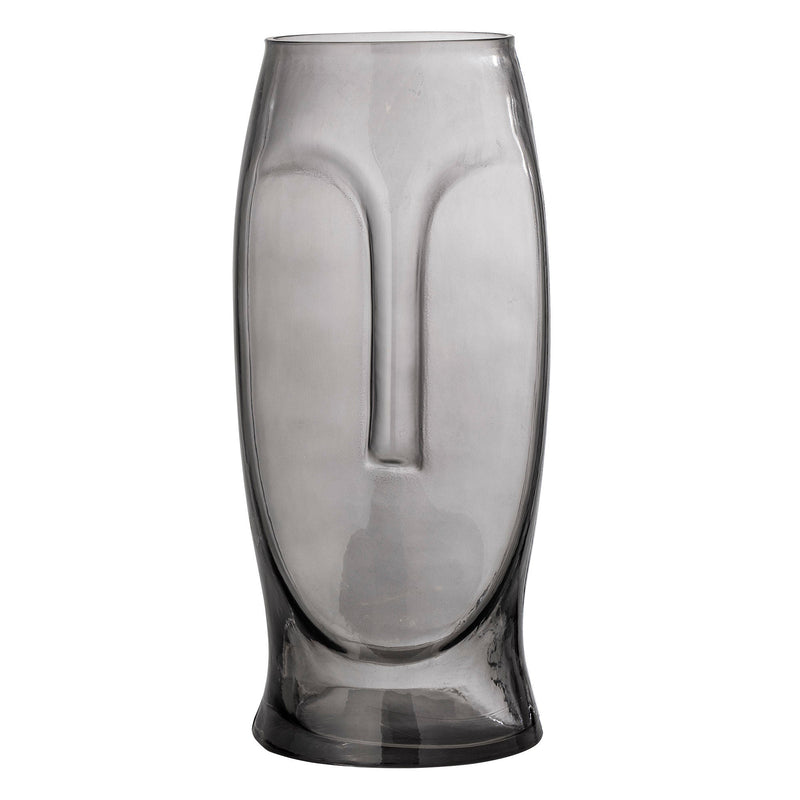 Bloomingville Ditta Vase, Grau, Glas