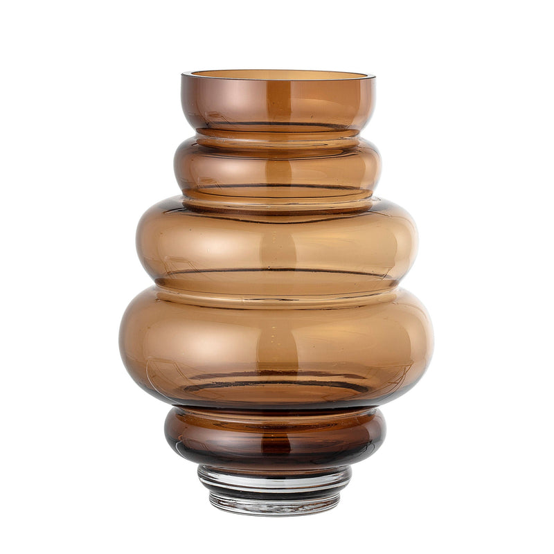 Bloomingville Atija Vase, Braun, Glas