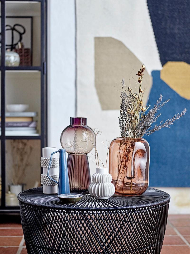 Bloomingville Barrit Vase, Weiß, Steingut Räumungsverkauf