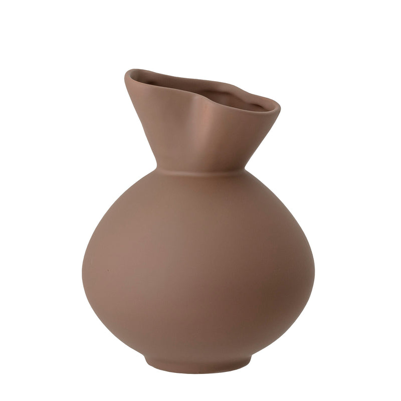Bloomingville Nicita Vase, Braun, Steingut