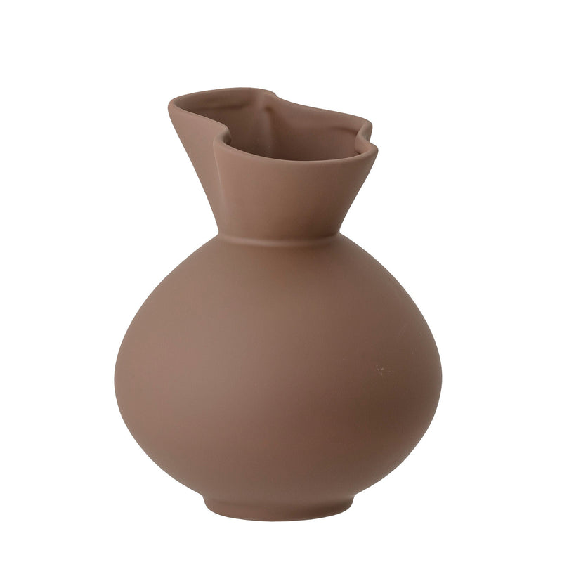Bloomingville Nicita Vase, Braun, Steingut Riesige Ersparnisse
