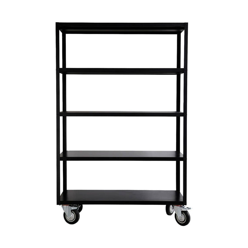 House Doctor Regal mit 4 Rollen Trolley Mattschwarz