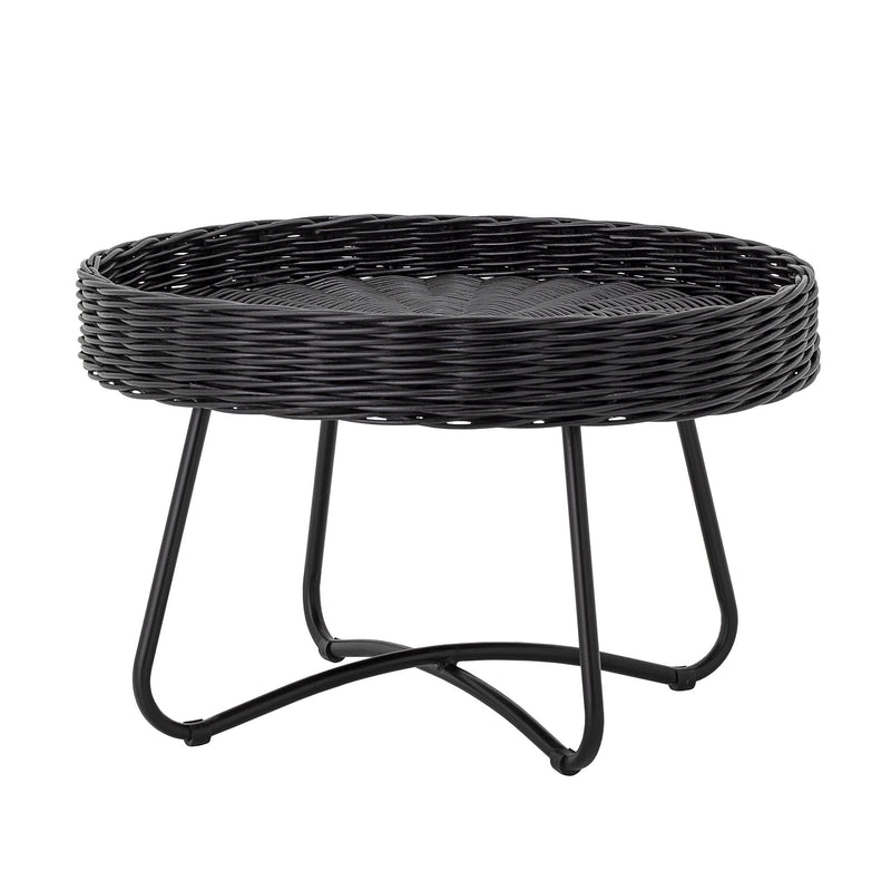 Bloomingville Hattie Couchtisch, Schwarz, Rattan