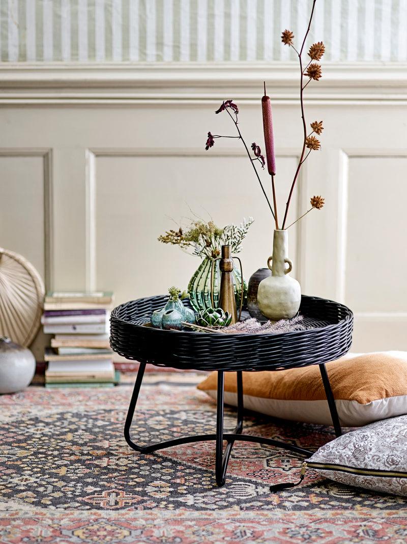 Bloomingville Hattie Couchtisch, Schwarz, Rattan Sonderangebot der Fabrik