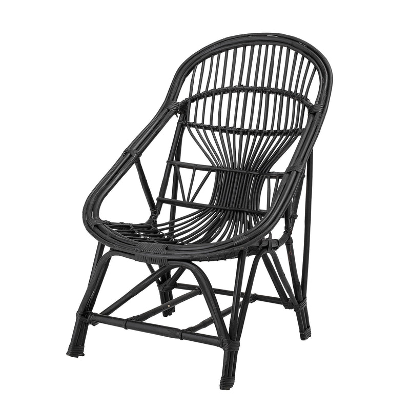 Bloomingville Joline Loungesessel, Schwarz, Rohrstock Discount Store für neue Produkte