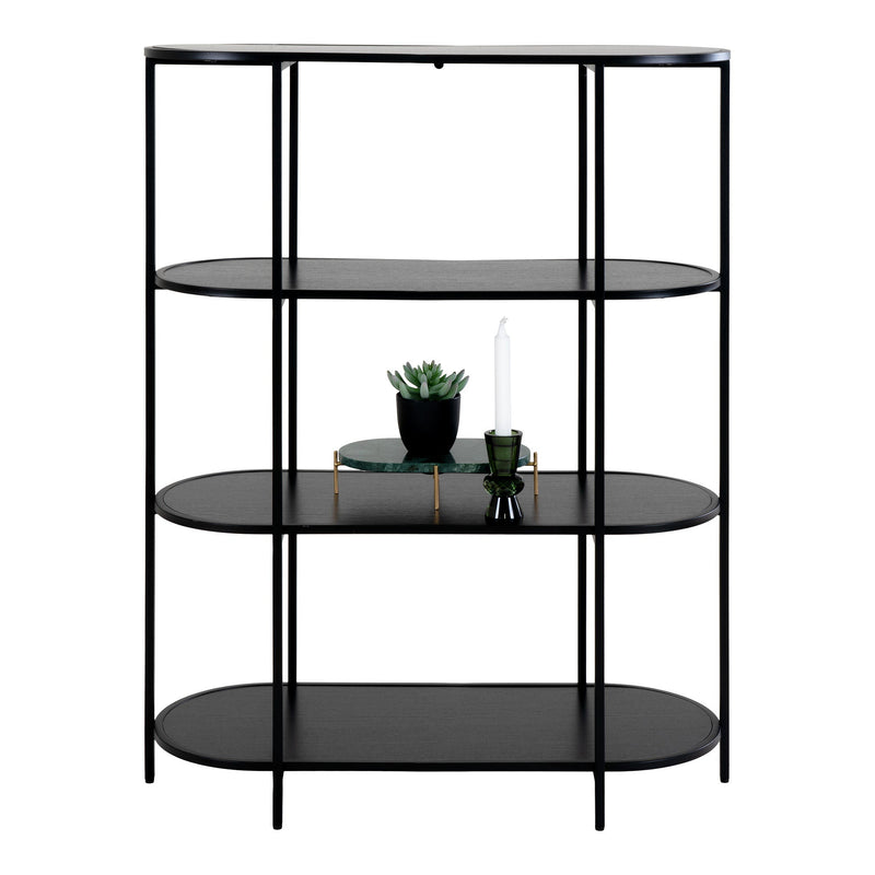 House Nordic Vita Regal mit 4 Böden in Schwarz
