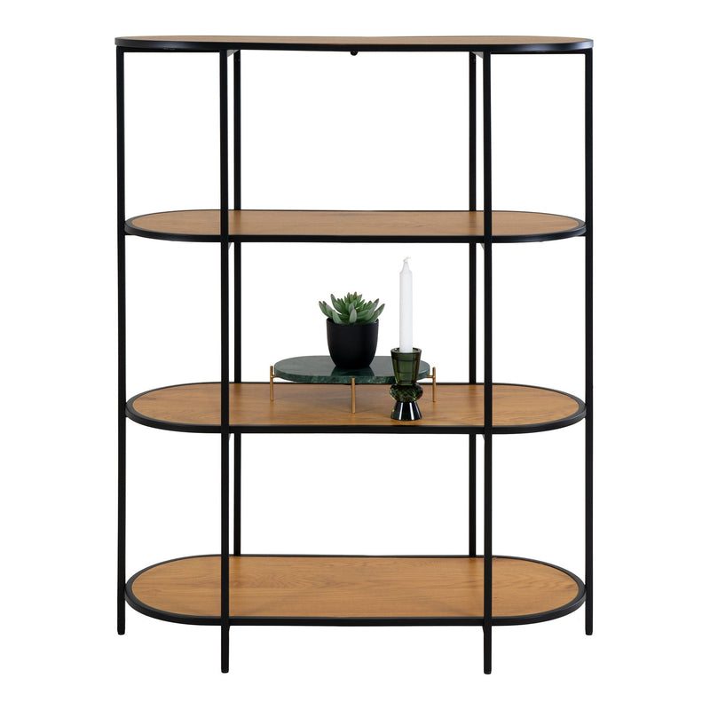 House Nordic Vita Regal mit 4 Böden in Schwarz/Braun
