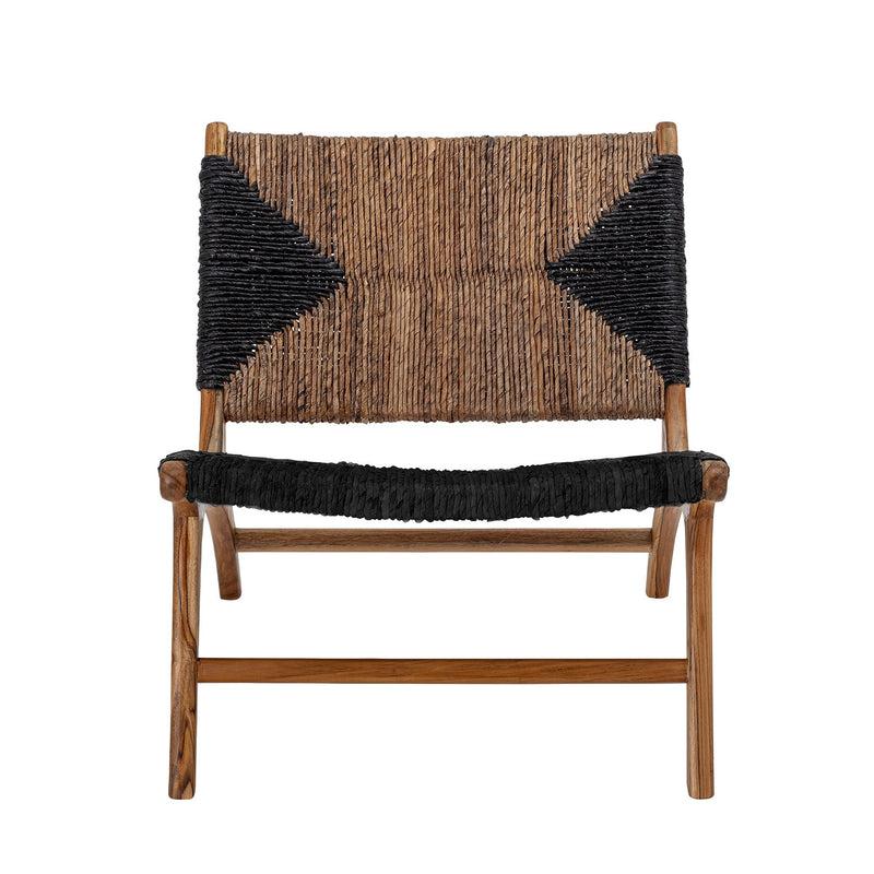 Bloomingville CREATIVE COLLECTION Grant Loungesessel, Schwarz, Teakholz Muttertagsangebot
