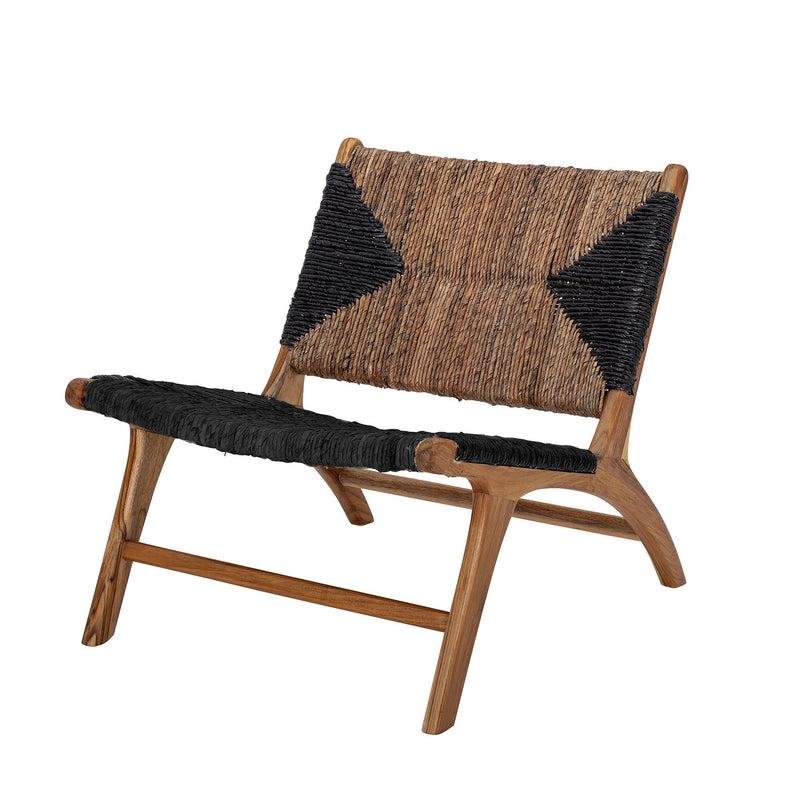 Bloomingville CREATIVE COLLECTION Grant Loungesessel, Schwarz, Teakholz Muttertagsangebot