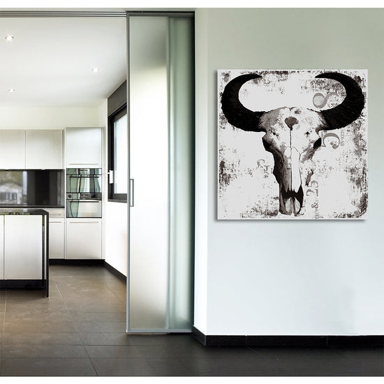 Queen Kerosin Acrylglasbild - Bulls Skull Black Fabrikverkauf