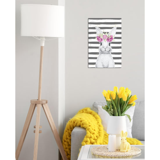 Queen Kerosin Blechschild - Rabbit Girl with stripes Outlet