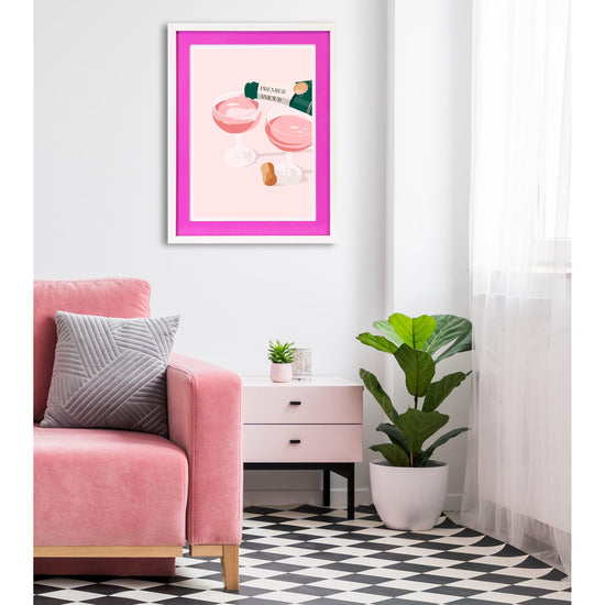Queen Kerosin Rahmenbild mit Acrylpassepartout - Champagne Darling Schlussverkauf