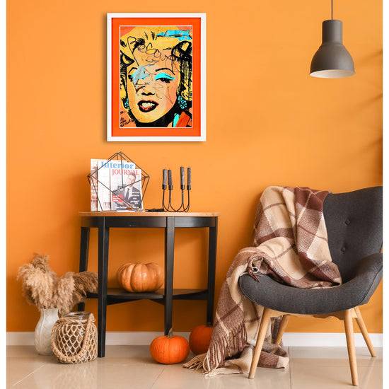 Queen Kerosin Rahmenbild mit Acrylpassepartout - Graffiti Marilyn Fabrikverkauf
