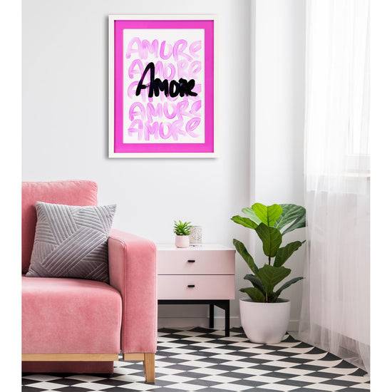 Queen Kerosin Rahmenbild mit Acrylpassepartout - Amor Amor Fabrikverkauf
