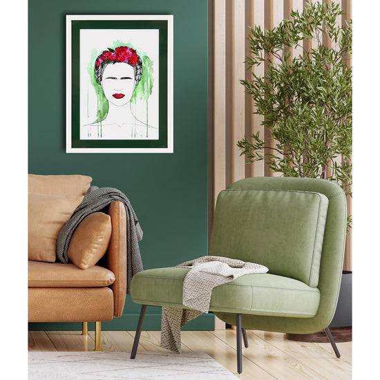 Queen Kerosin Rahmenbild mit Acrylpassepartout - Mexican Lady Blitzverkäufe