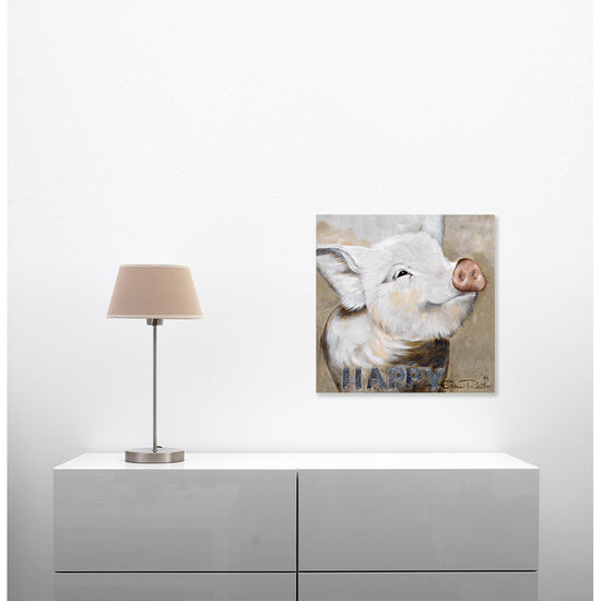 Queen Kerosin Leinwandbild - Schwein HAPPY Angebote