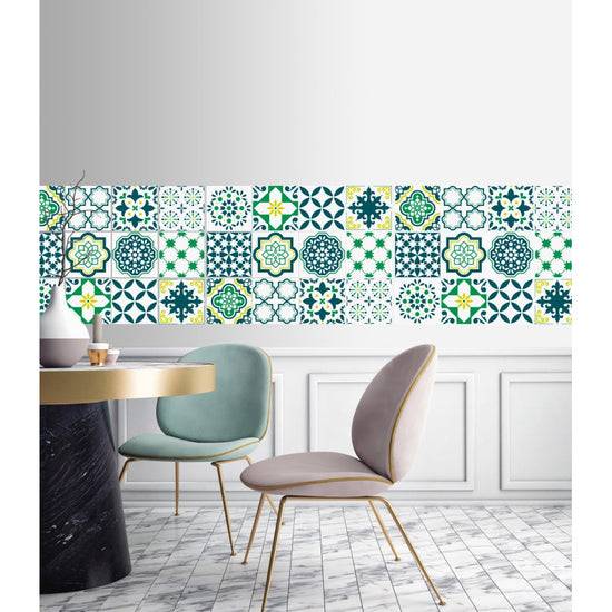 Queen Kerosin Stickerfliesen - Greenish 12er-Set Riesige Rabatte