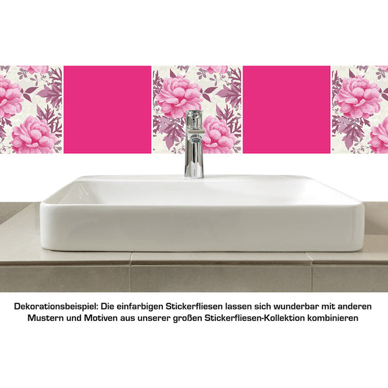 Queen Kerosin Stickerfliesen - Color Pink 12er-Set Blitzverkäufe