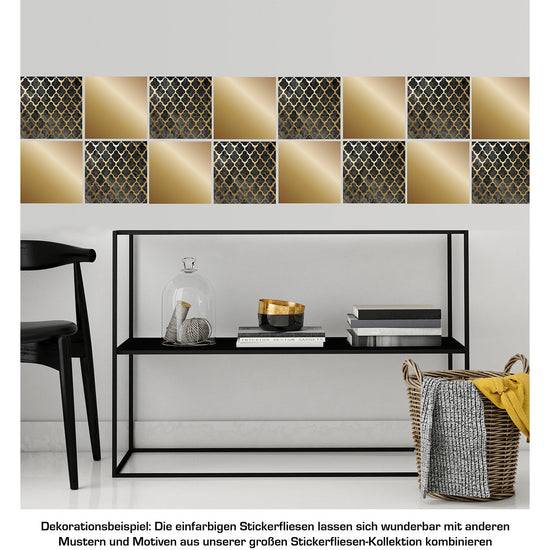 Queen Kerosin Stickerfliesen - Color Gold 12er-Set Verkauf