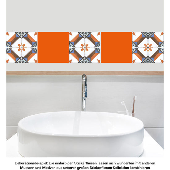 Queen Kerosin Stickerfliesen - Color Orange 12er-Set Angebote