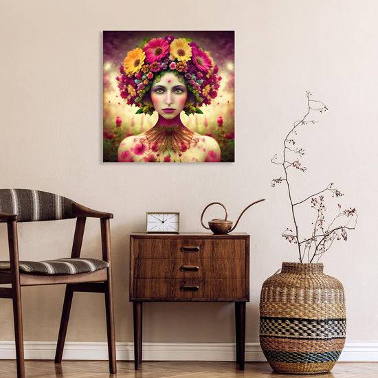 Queen Kerosin Acrylglasbild - Blumenfrau Fabrikpreis