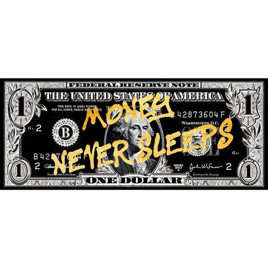 Queen Kerosin Blattgold Bild - Money Never Sleeps