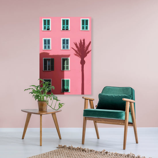 Queen Kerosin Acrylglasbild - Pink Palm im Angebot