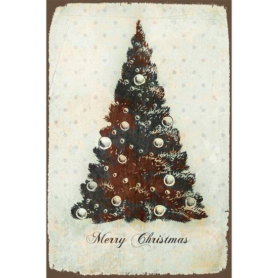 Queen Kerosin Blechschild - Merry Christmas Tree Großer Ausverkauf