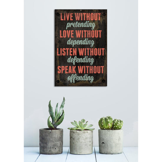 Queen Kerosin Blechschild - Life Without Pretending, Love Without Depending Letzter Tag