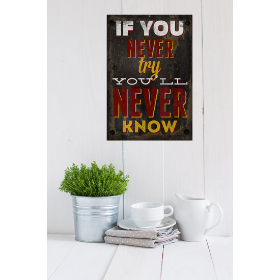 Queen Kerosin Blechschild - If You Never Try, Youll Never Know Sonderangebot der Fabrik