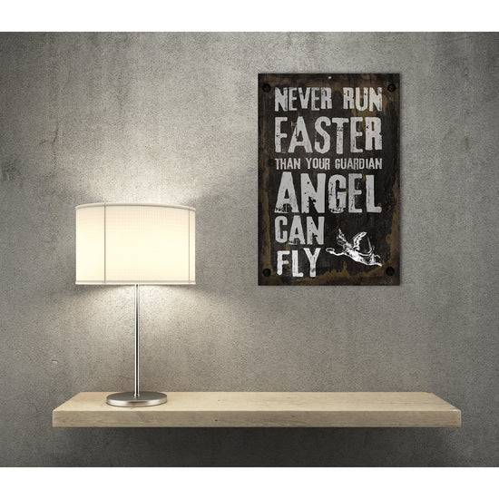Queen Kerosin Blechschild - Never Run Faster Than Your Guardian Angel Can Fly Bis zu 55% Rabatt