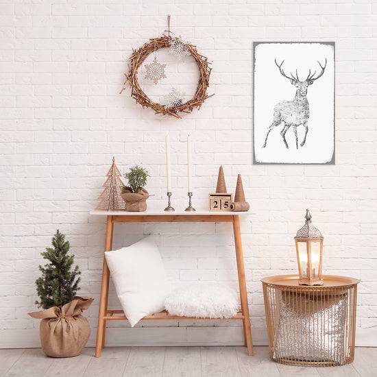 Queen Kerosin Blechschild - Drawn Deer 50% Rabatt mit kostenlosem Versand
