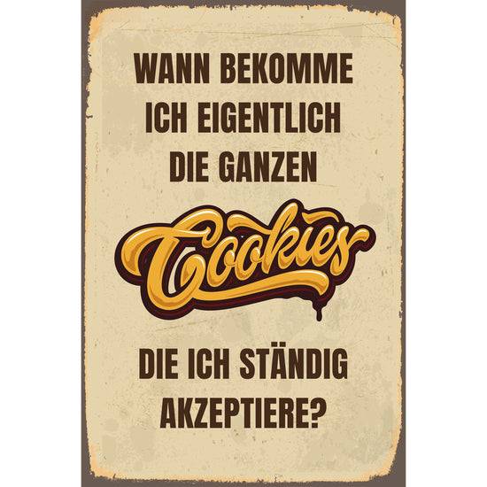 Queen Kerosin Blechschild - Cookies Rabatte dieses Monats