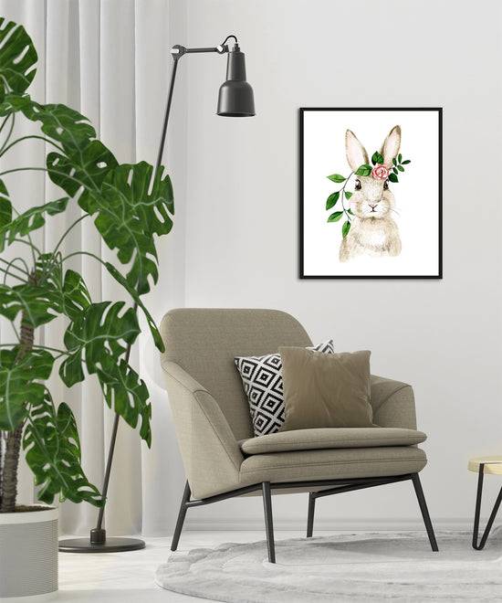 Queen Kerosin Rahmenbild - Hase mit Pflanze Bestseller