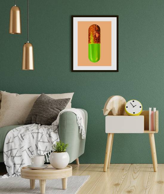 Queen Kerosin Rahmenbild - Green Orange Pill Bis zu 65% Rabatt