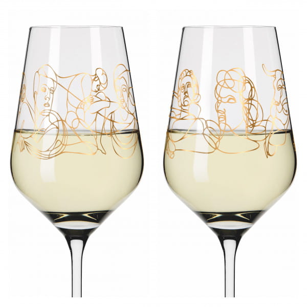 Ritzenhoff Sagengold WEIßWEINGLAS-SET #1, #2 im Angebot