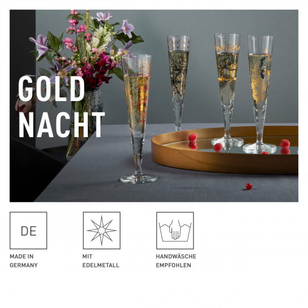 Ritzenhoff Goldnacht CHAMPAGNERGLAS #33 Auslauf