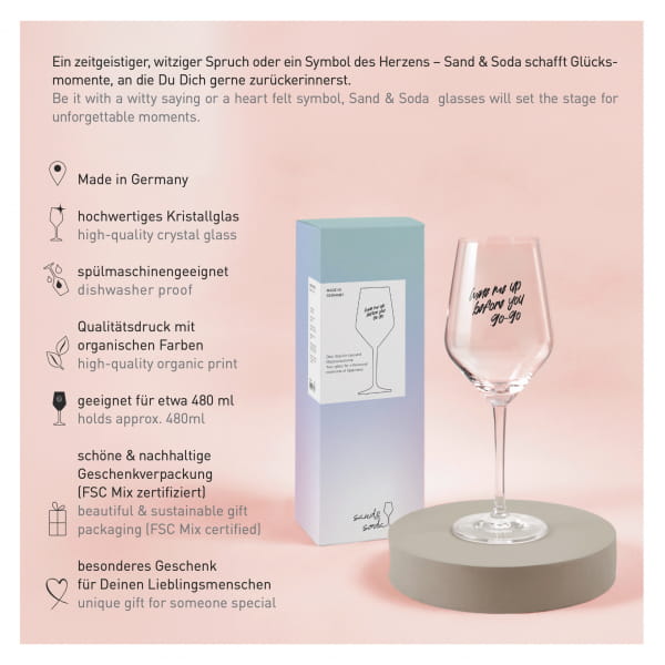 Ritzenhoff SAND & SODA WEINGLAS MIT SPRUCH - WORKING NINE TO WINE Meist gekauft