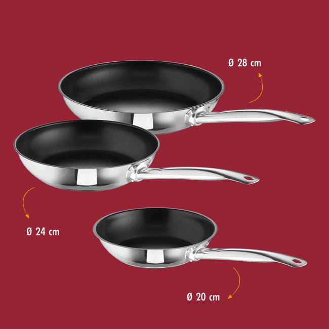 Rohe Germany Bratpfannen-Set Bobby, 3-tlg im Angebot